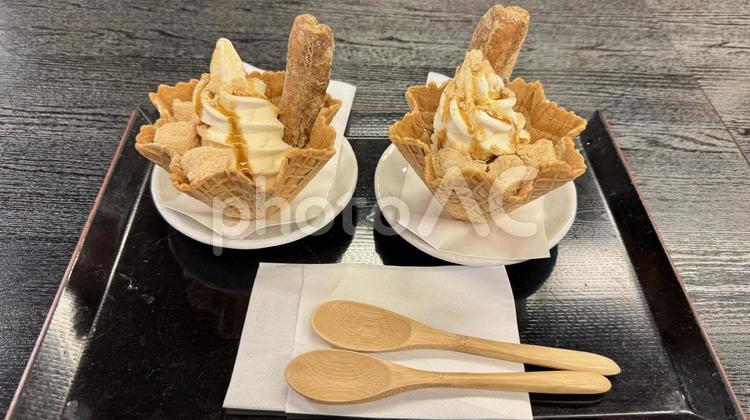 信玄餅アイス 信玄餅,アイス,スイーツの写真素材