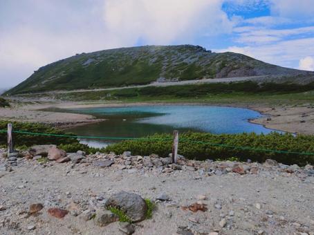 乗鞍岳の山道 山頂,山,風景の写真素材