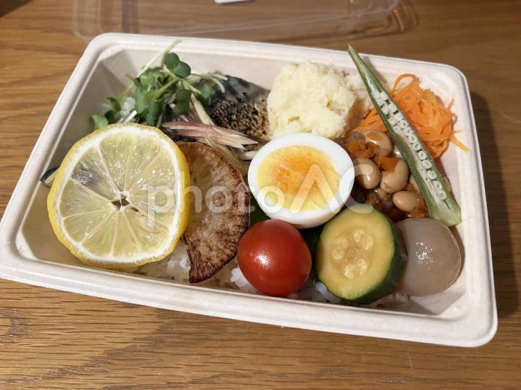 夏野菜たっぷりのお弁当 夏野菜,卵,ズッキーニの写真素材