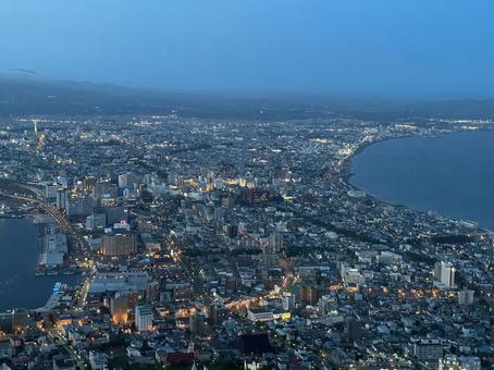 Photo, hakodate, hakodateyama, night view, 