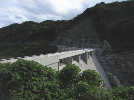 島根県-波積ダム 島根県-波積ダム 波積ダム,ダム,重力式コンクリートダムの写真素材