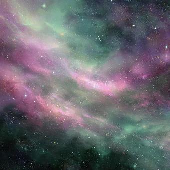 神秘的な光を放つ星雲 神秘的な光を放つ星雲の写真