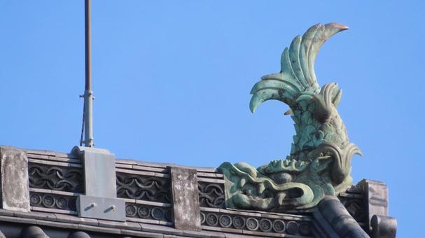 名古屋城　本丸　西南隅櫓の鯱　南側 名古屋城,尾張徳川家,御三家の写真素材