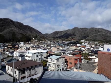 備中高梁の街並み 備中高梁の街並みの写真