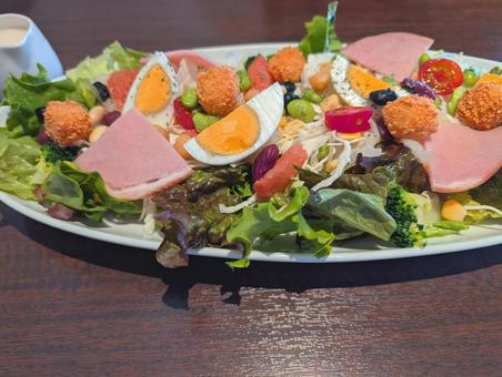 Photo, salad, boiled egg, tomato, 