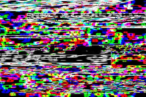 サイバーなエラーノイズ背景 グリッチ,ノイズ,デジタルの写真素材