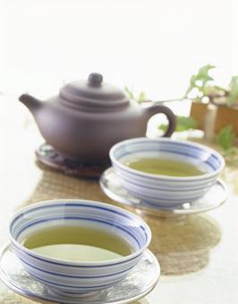 日本茶 日本茶 日本茶,煎茶,湯呑みの写真素材