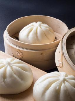 肉まん3個 肉まん,豚まん,中華まんの写真素材