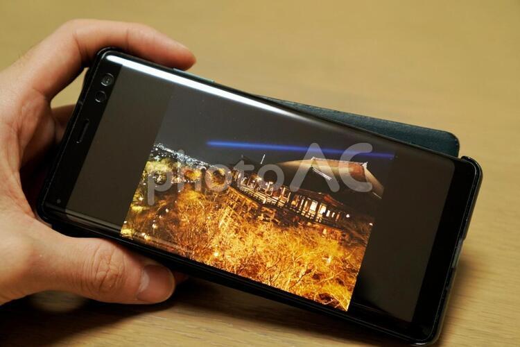 旅行の思い出2 スマホ,スマートフォン,写真の写真素材