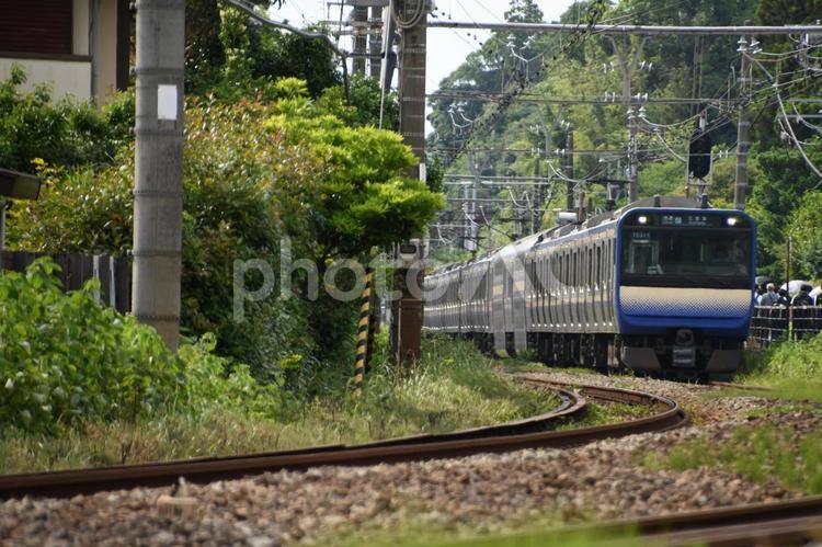 横須賀線　北鎌倉 横須賀線,鉄道,線路の写真素材