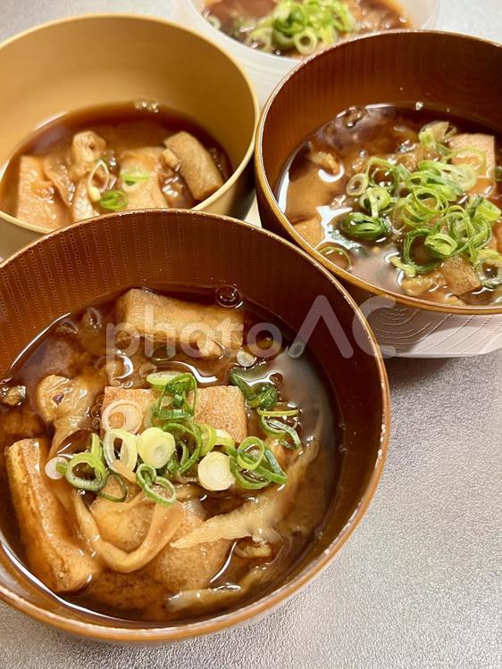 切り干し大根と油揚げの味噌汁 食事,ご飯,おうちごはんの写真素材