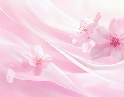 やわらかな春のひかりと桜の背景の写真