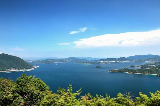 筆影山展望 筆影山展望 瀬戸内海国立公園,広島県,三原市の写真素材