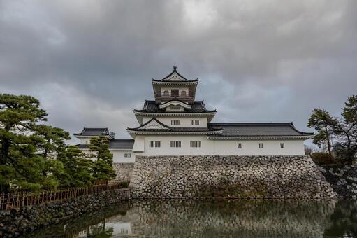 冬の富山城周辺散歩 富山城,castle,城の写真素材