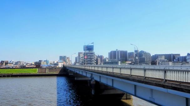 初秋の葛西橋&西葛西の街並み(江戸川区) 初秋の葛西橋&西葛西の街並み(江戸川区)の写真