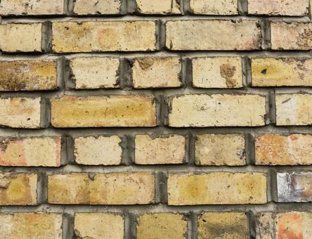 黄色いレンガの壁 黄色いレンガの壁 レンガ,煉瓦,壁の写真素材