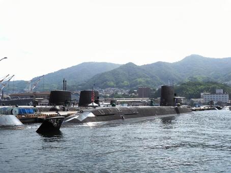 広島県呉市　アレイからすこじま 広島県,呉市,潜水艦の写真素材