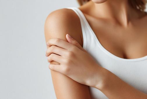 健康的な女性の肩と腕 健康的な女性の肩と腕の写真