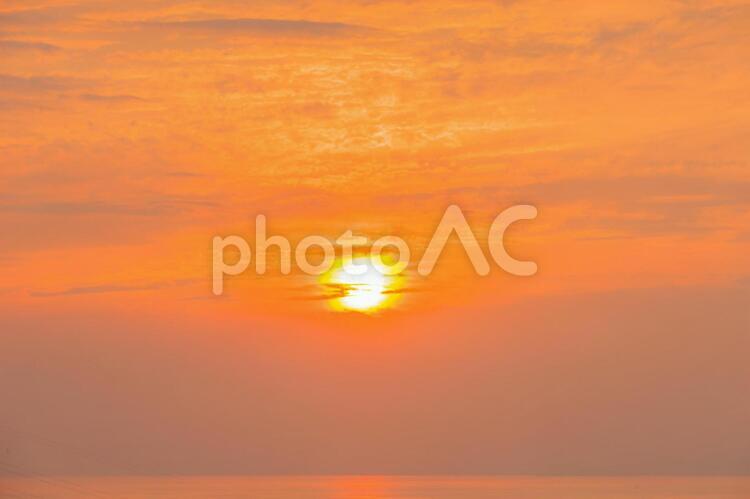 瀬戸内の夕景 背景,夕陽,夕景の写真素材