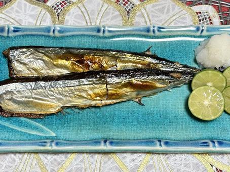 サンマの塩焼き サンマの塩焼きの写真