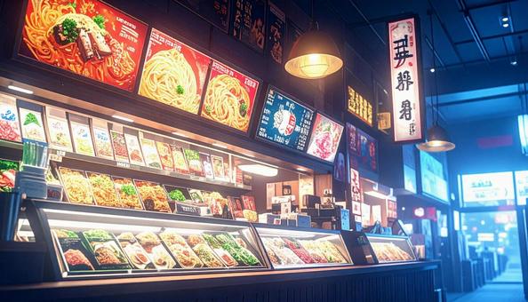 ラーメン屋の店頭に掲示されているメニュー ラーメン屋の店頭に掲示されているメニューの写真
