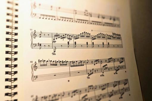 楽譜の背景素材の写真