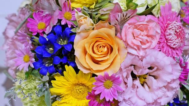 フラワーアレンジメント-1645 フラワーアレンジメント-1645 フラワーアレンジメント,バラ,ガーベラの写真素材