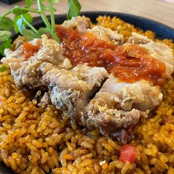 チキンジャンバラヤ チキンジャンバラヤ,プレート,ファミレスの写真素材