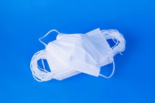 Simple mask on blue background, JPG Simple mask on blue background, JPG