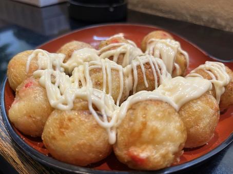 たこ焼き たこ焼き,関西たこ焼き,大阪たこ焼きの写真素材