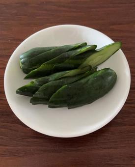 Photo, pickled vegetables, cucumber pickled in rice bran, cucumber pickles, 