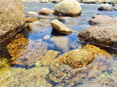 高田地区 高田川 清流 高田地区 高田川 清流の写真