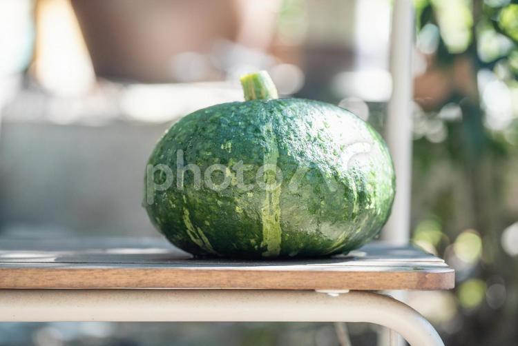 横から見たかぼちゃ かぼちゃ,南瓜,野菜の写真素材