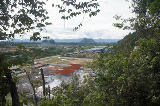 山の上からの風景 山の上,建物,屋根の写真素材