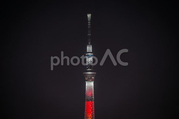 文京シビックセンターから見えるスカイツリー２１ skytree,tokyoskytree,オフィスビルの写真素材