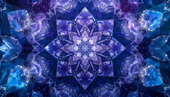 青と紫の幻想的な幾何学アート 青と紫の幻想的な幾何学アートの写真