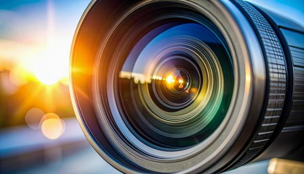 監視イメージ 街を映す防犯カメラのレンズ 監視イメージ 街を映す防犯カメラのレンズの写真