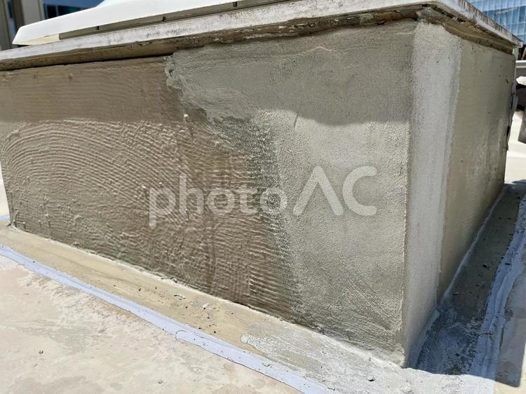 屋上立上り左官工事工事③ 防水,工事,モルタルの写真素材