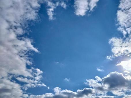 函館の青空 青空,晴天,雲の写真素材