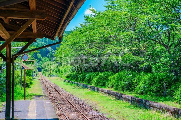 故郷へと続く線路 レール,ローカル線,雲の写真素材