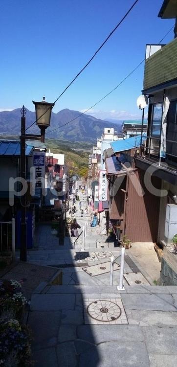 伊香保温泉の街並み 伊香保,温泉,街並みの写真素材