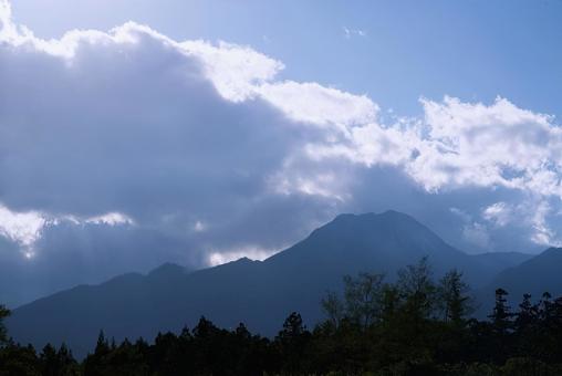 Photo, mountain, blue sky, cloud, 