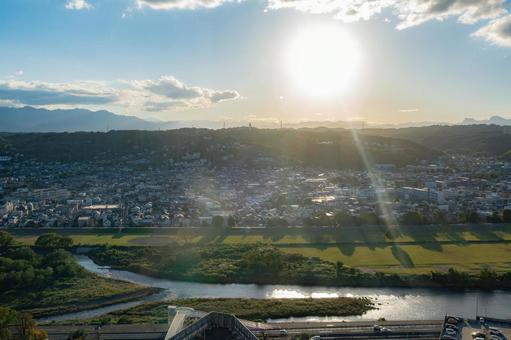 高崎市役所の展望室からの眺め２ 高崎市,市役所,展望の写真素材