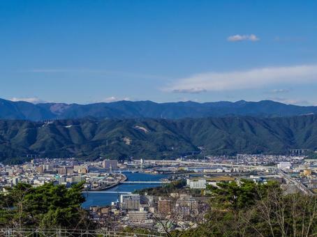 【高知県】高知市・五台山展望テラス 五台山展望テラス,展望台,高知市の写真素材