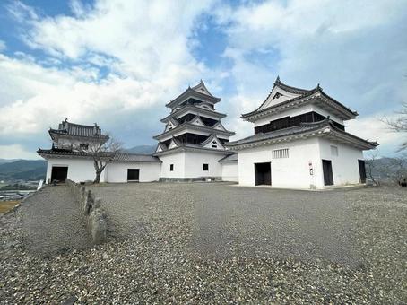 【風景写真】伊予國／大洲城の風景 大洲城,天守閣,本丸の写真素材