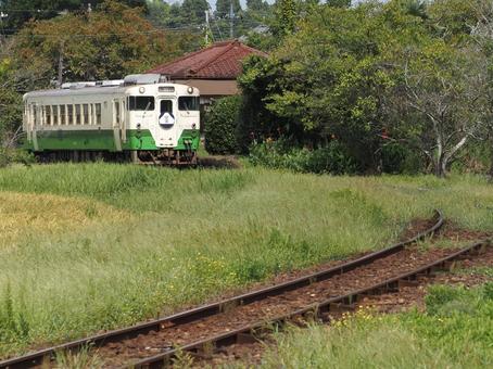 小湊鐵道 キハ40形 上総鶴舞駅 小湊鐵道 キハ40形 上総鶴舞駅 小湊鐵道,小湊鉄道,小湊の写真素材