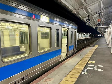 415系 下関駅 415系 下関駅 415系,1500番台,側面の写真素材