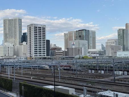 高輪ゲートウェイからの風景 高輪ゲートウェイ,高輪,駅の写真素材