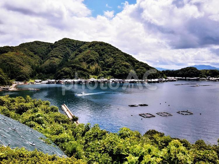 伊根の湾内 風景,旅,山の写真素材