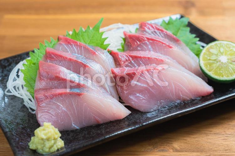 はまちの刺身 はまち,刺身,切り身の写真素材